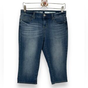 DKNY Jean Shorts Low Rise Bermuda Dark Blue Wash Denim Womens Ludlow Size 2